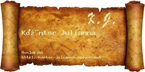 Kántor Julianna névjegykártya